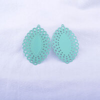 2 / 10  x 53mm Love Me Filigree Earring Pendants