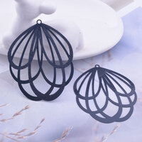 2  10 x 48mm Loopy Loop - Filigree Earring Charms
