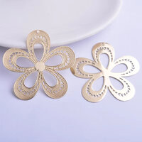 2 / 10 x 41mm Sophia Floral Filigree Earring Pendants - Stunning Sets