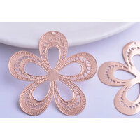 2 / 10  x 41mm Sophia Floral Filigree Earring Pendants - Stunning Sets