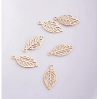 2 x 10mm Tinsy Leaf Filigree Earring Pendants