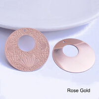 2 x 30mm Embossed Coin - Filigree Earring Charms
