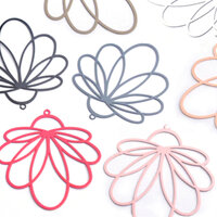 2 x 45mm Petals - Filigree Earring Charms