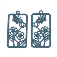 2 x 36mm Secret Garden - Filigree Earring Charms 