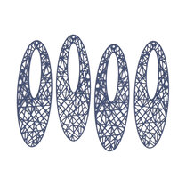 2 x Journey 70mm Coated Metal Filigree Drop Earring Charms 
