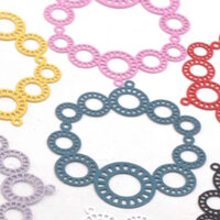 2 x 42mm Cirles Around - Filigree Earring Charms