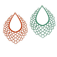 2 / 10 x 45mm Col Delicat - Filigree Earring Charms