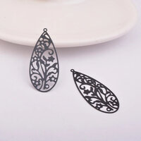 2 x 40mm Daisy Vine - Filigree Earring Charms