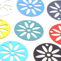 2 / 10 x 16mm Daisy - Filigree Earring Charms