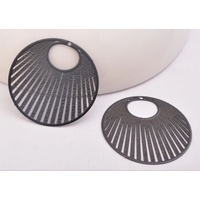 2 / 10 x 30mm Full Fan - Filigree Earring Charms