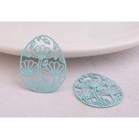 2 x 32mm Flower Gems - Filigree Earring Charms