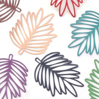 2 x 38mm Fronds - Filigree Earring Charms