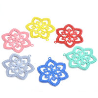 2 x 40mm Flower - Red