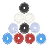 2 / 10  Petite Doily Filigree  34mm - Filigree Earring Charms - Connector