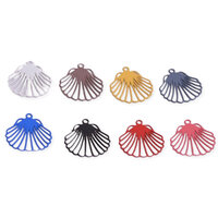 2 x 15mm Shell - Filigree Earring Charms