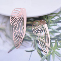 2 x 51mm Fairy Wings  - Filigree Earring Charms