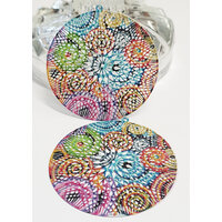 Multi Colour Unique round  45mm  - Filigree Earring Charms
