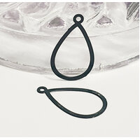 2 x 18mm Tiny Teardrop Filigree Earring Pendants
