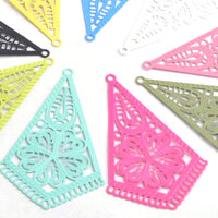 2 x 65mm Kites - Filigree Earring Charms