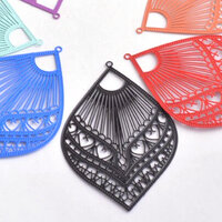 2 / 10 x 48mm Large Fan - Filigree Earring Charms