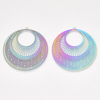 2 x 47mm Carnival - Filigree Earring Charms - Radiant