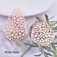 53mm Serene - Rose Gold - Brass Base - Beautiful Large Earring Pendants