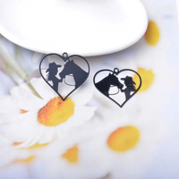 I Love My Horse - Filigree Earring Charms - 30mm