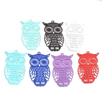 2 x 40mm Owl - Filigree Earring Charms