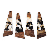 2 x 57mm B & W Riches - Trapezoid - Dual Effect Earring Pendants