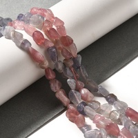 Natural Tanzanite and Quartz Nuggets: Strand 40cm, Stones 6-13mm, Semi-Precious