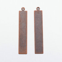10 pcs 42mm Rectangle Stamping Blank Brass