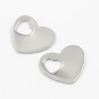10 pcs 19mm Heart Stamping Blank Stainless Steel