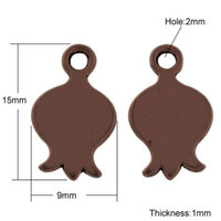 10pcs 15mm Tulip Stamping Blank Brass