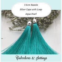 2 x 7.5cm Tassels with Silver Caps - Choose Your Colour