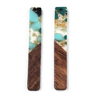 2 x Blue Riches - 51mm Stix - Dual Effect Earring Pendants
