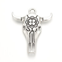 Medium Bison Cow Ox Bull Head Charms Skull 32mm x 26mm
