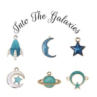 2 x Into The Galaxy - Space Themed Enamel Charms lots to choose from