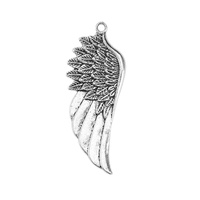 1 x Large Antique Silver Eagle Wing Charms
