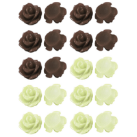 7.5mm x 6mm Petite Roses - Flat Backed Resin Flowers