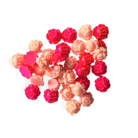 50 x  Pinks  Colour Mix of Flowers, Sizes -  Cabochons