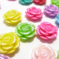 13.5mm Harlow Roses - Flat Backed Resin Flowers