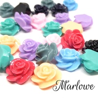 14mm Marlowe Roses - Flat Backed Resin Flowers