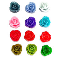 10 pcs 9-10mm  High Rise Roses - Resin Cabochons