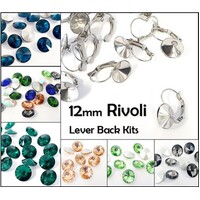 Rivoli Leaver Back Earring Kit 12mm - HypoAllergenic