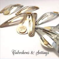 Anti Tarnish Hair Clips / SNAPS with Glue Pad - AUSTRALIA