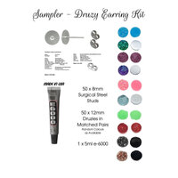 50 x 12mm Druzy Earrings - DIY Kit - Mixed Sampling of 25 x Druzy Pairs