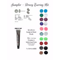 Earring Kit DIY 10mm Small Druzy Stud Sampler Make Pairs of Earrings - Australia