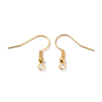 18k Gold Plated Stainless Steel Hook Earwire, 3mm Bead & Coil 20mm  Hypoallergenic Tarnish Resistant
