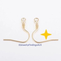 5 Pairs Gold Plated Stainless Steel Ear Wires French Hook Earrings with Coil Hypoallergenic Tarnish Resistant
