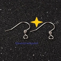 20 pairs Stainless steel hook earwire with 3 x 2mm Coil Hypoallergenic Tarnish Resistant - jewellery making supplies Australia